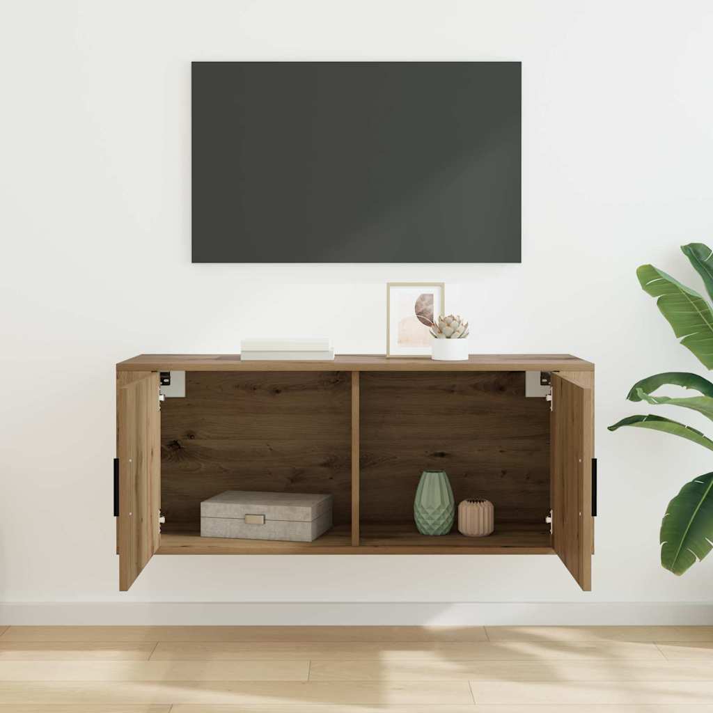 Wall Mounted TV Cabinet Artisan Oak 100 x 34.5 x 40 cm