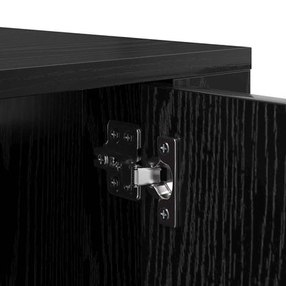 Wall Mounted TV Cabinet Black Oak 100 x 34.5 x 40 cm