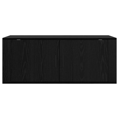Wall Mounted TV Cabinet Black Oak 100 x 34.5 x 40 cm