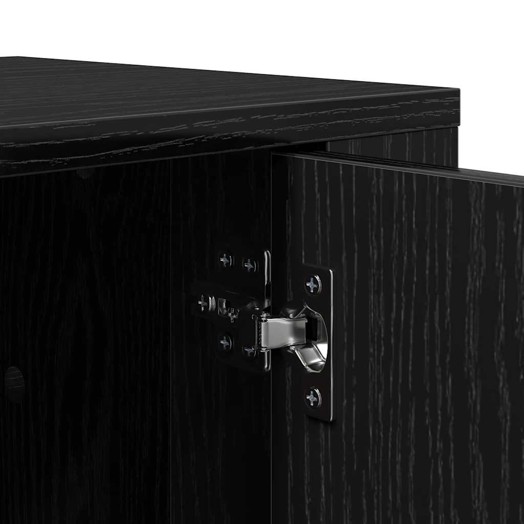 TV Cabinet 100 x 31.5 x 35 cm Black Oak Engineered Wood
