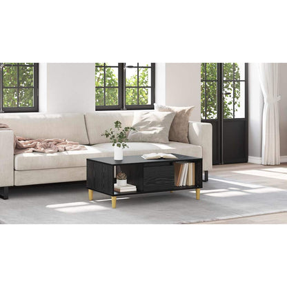 Coffee Table Black Oak 90 x 50 x 26.5 cm Engineered Wood