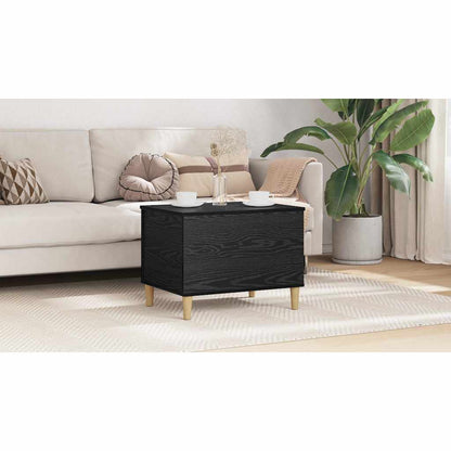 Bedside Cabinet Black Oak 60 x 44.5 x 45 cm Engineered Wood