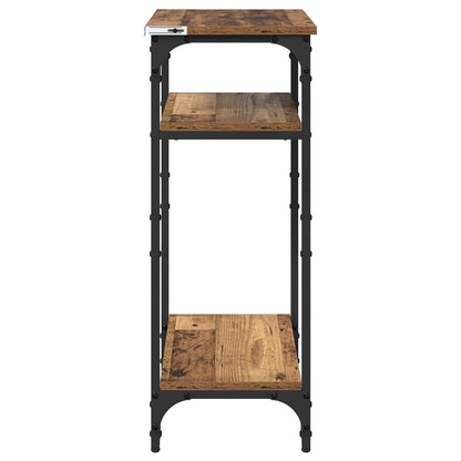 Side Table Old Wood 40 x 30 x 75 cm Engineered Wood