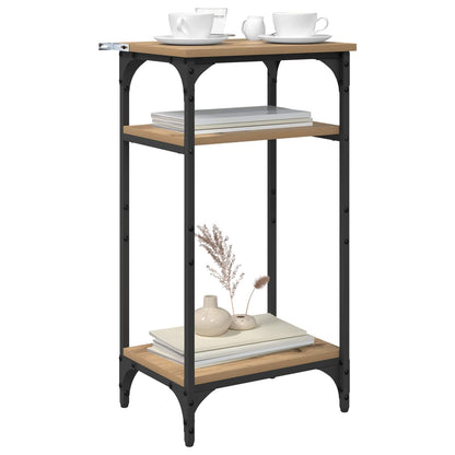 Side Table Manual Artisan Oak 40 x 30 x 75 cm Engineered Wood