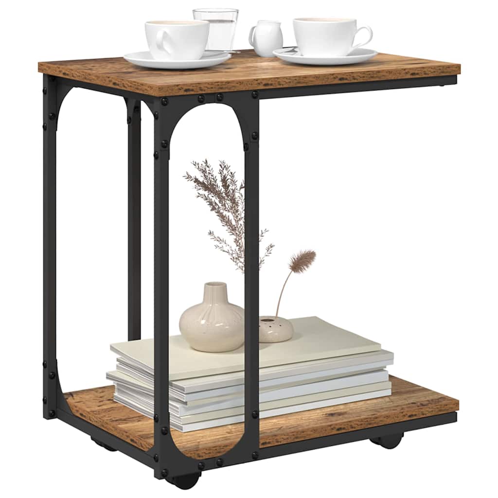 Side Table Old Wood 50 x 35 x 55.5 cm Engineered Wood