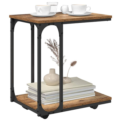 Side Table Old Wood 50 x 35 x 55.5 cm Engineered Wood