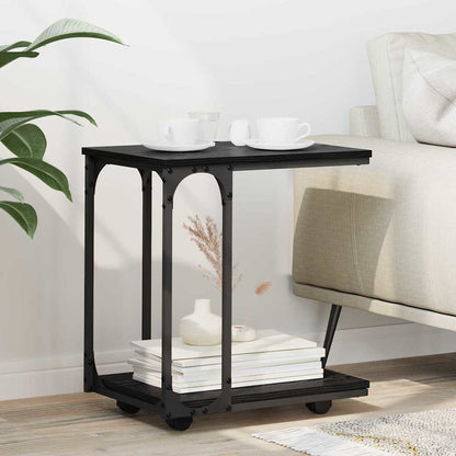 Side Table Black Oak 50 x 35 x 55.5 cm Engineered Wood