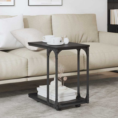 Side Table Black Oak 50 x 35 x 55.5 cm Engineered Wood