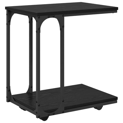 Side Table Black Oak 50 x 35 x 55.5 cm Engineered Wood