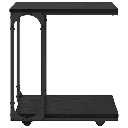 Side Table Black Oak 50 x 35 x 55.5 cm Engineered Wood