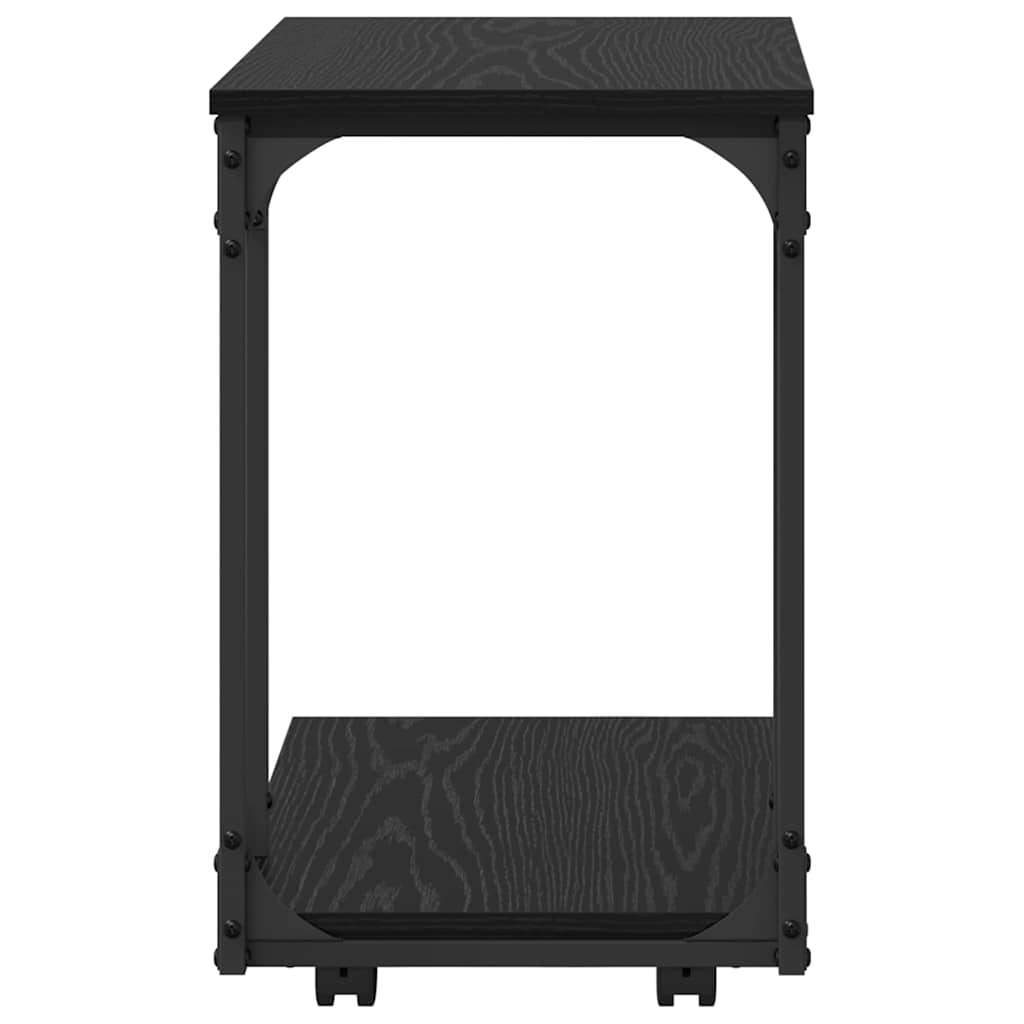 Side Table Black Oak 50 x 35 x 55.5 cm Engineered Wood