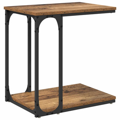 Side Table with Shelf Old wood 50 x 35 x 52 cm Engineered wood