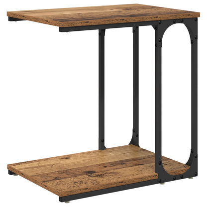 Side Table with Shelf Old wood 50 x 35 x 52 cm Engineered wood