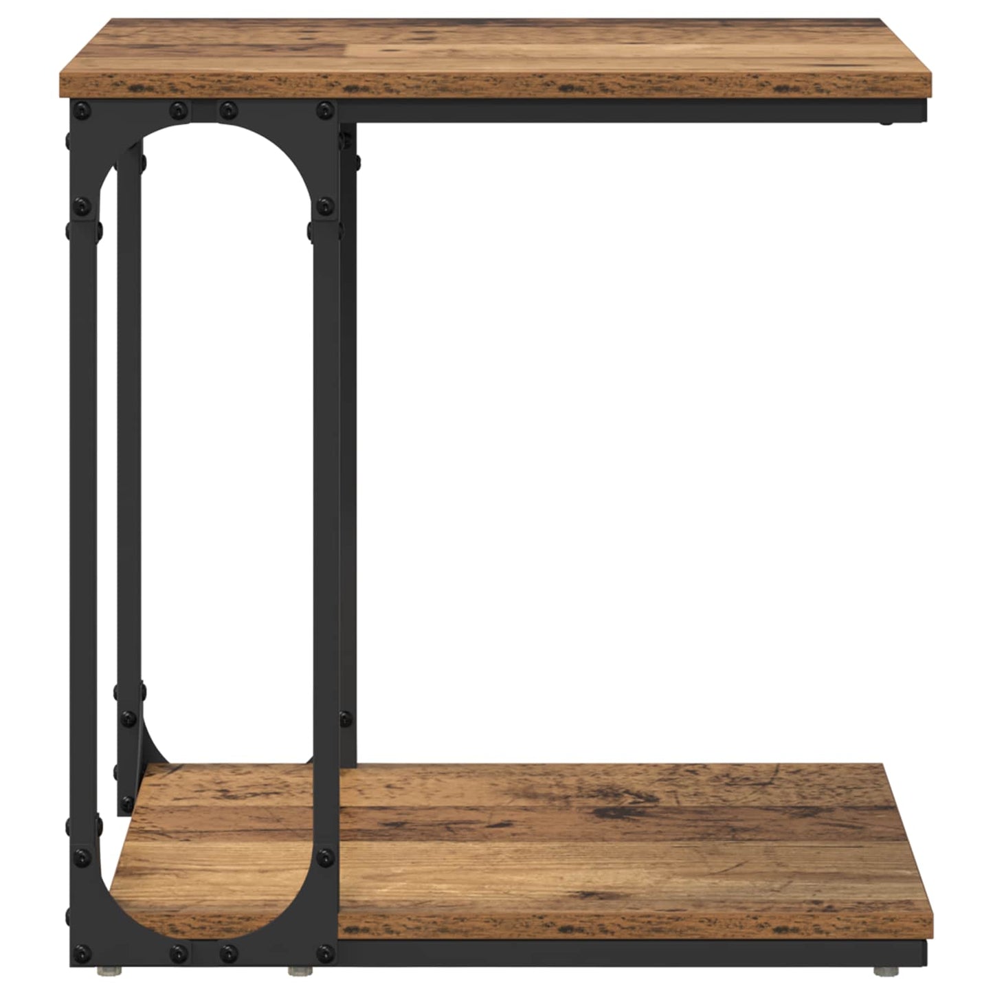 Side Table with Shelf Old wood 50 x 35 x 52 cm Engineered wood
