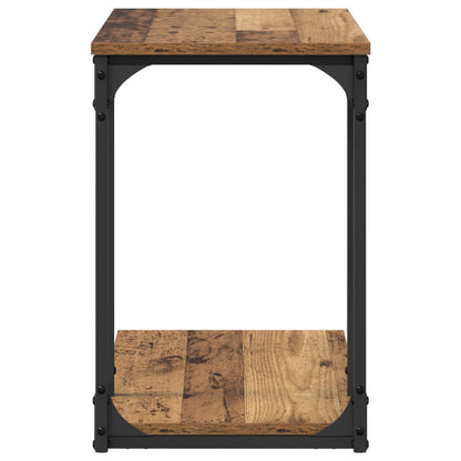 Side Table with Shelf Old wood 50 x 35 x 52 cm Engineered wood