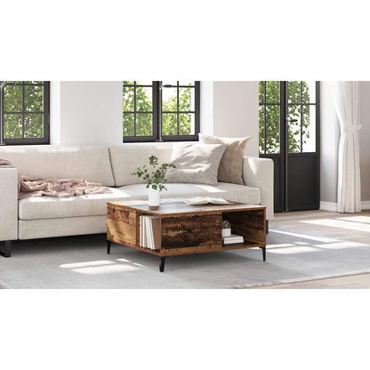 Coffee Table Old Wood 80 x 80 x 36.5 cm Engineered Wood