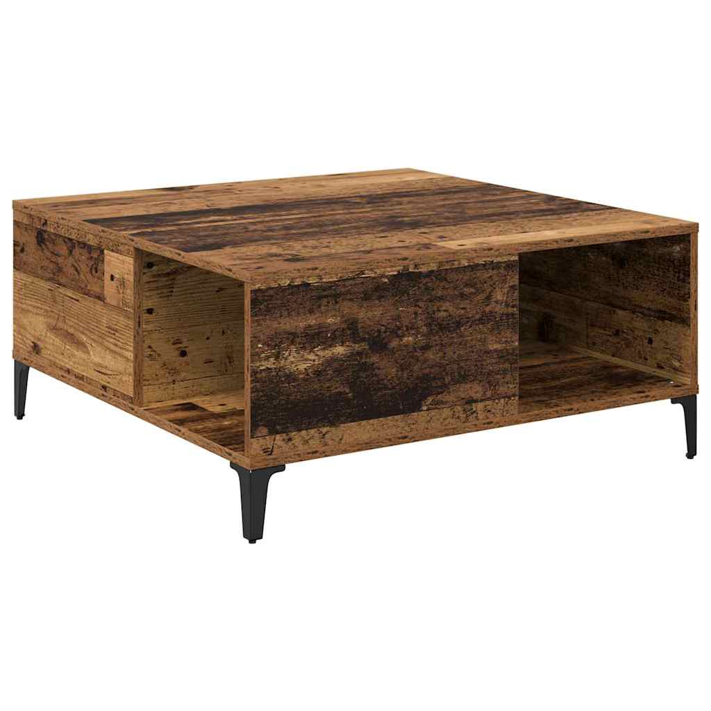 Coffee Table Old Wood 80 x 80 x 36.5 cm Engineered Wood
