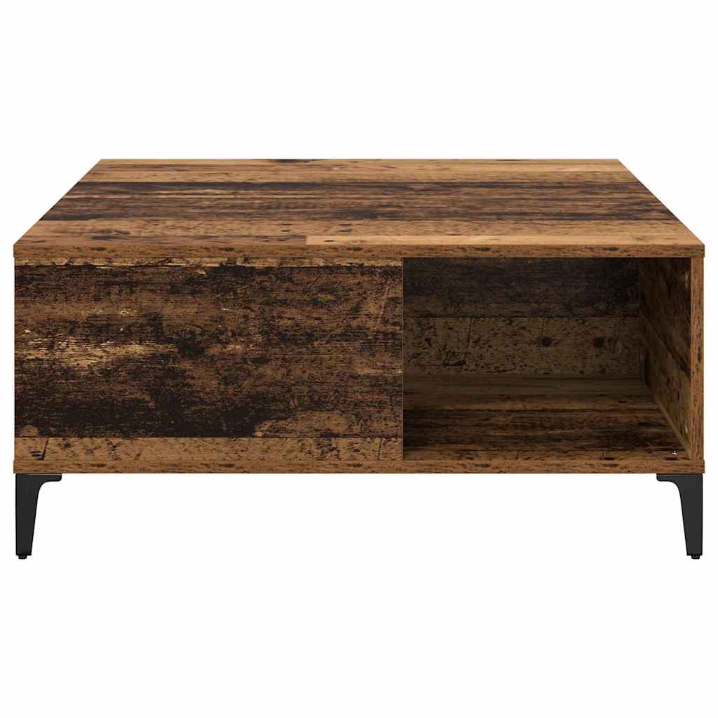 Coffee Table Old Wood 80 x 80 x 36.5 cm Engineered Wood
