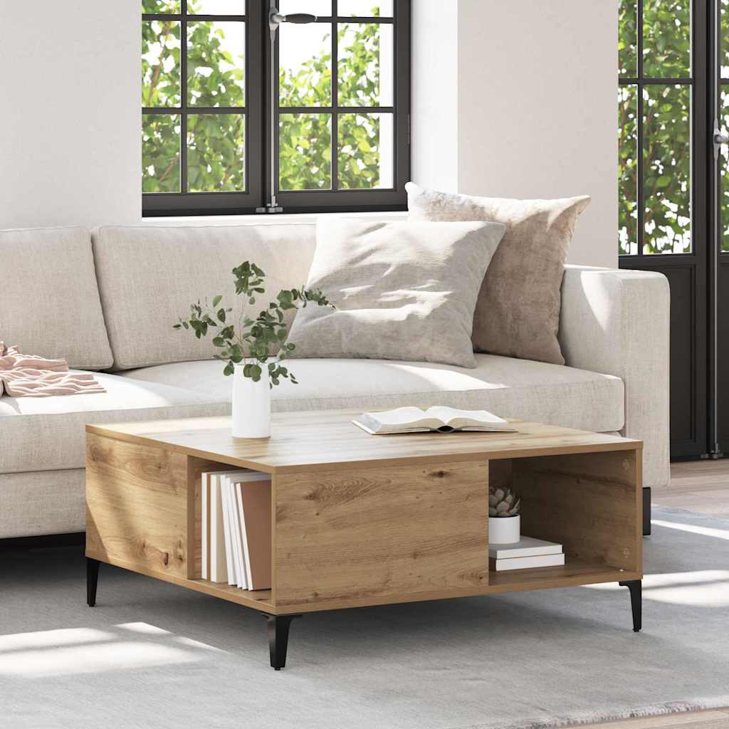Coffee Table Artisan Oak 80 x 80 x 36.5 cm Engineered Wood