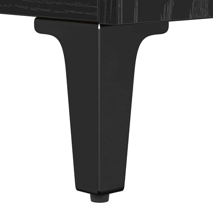 Coffee Table Black Oak 80 x 80 x 36.5 cm Engineered Wood