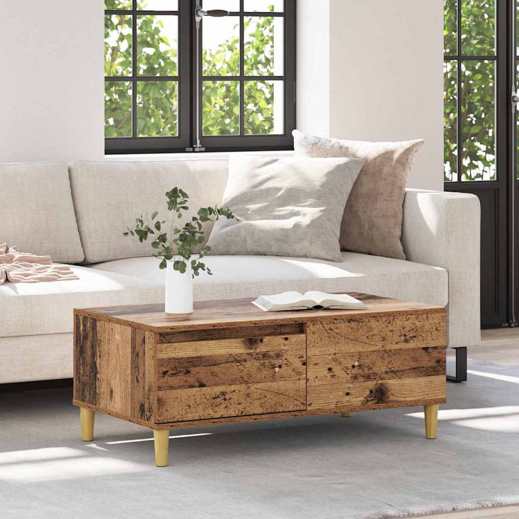 Coffee Table Old Wood 90 x 50 x 35 cm Engineered Wood