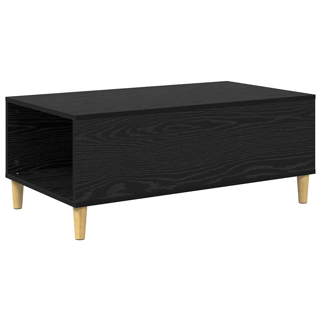 Coffee Table Black Oak 90 x 50 x 35 cm Engineered Wood