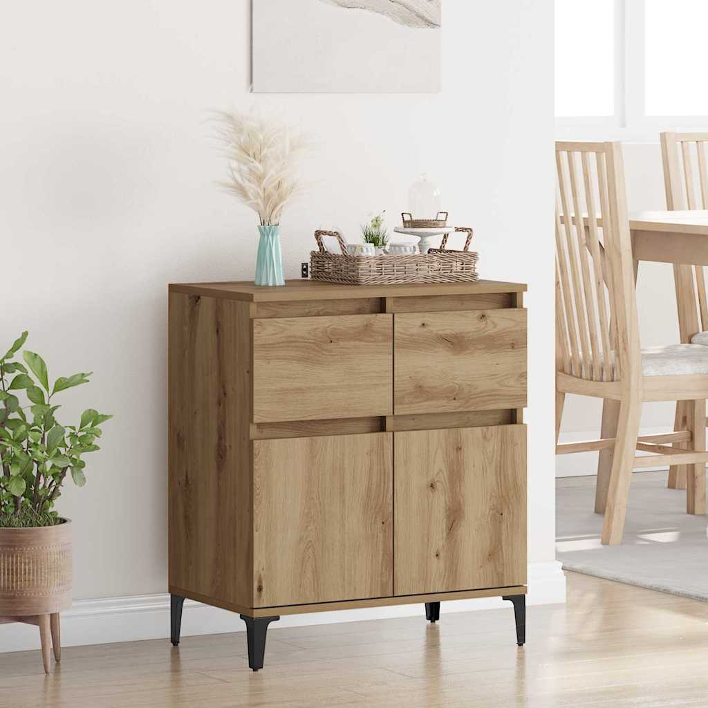 Sideboard Artisan Oak 60 x 35 x 70 cm Engineered Wood and Iron