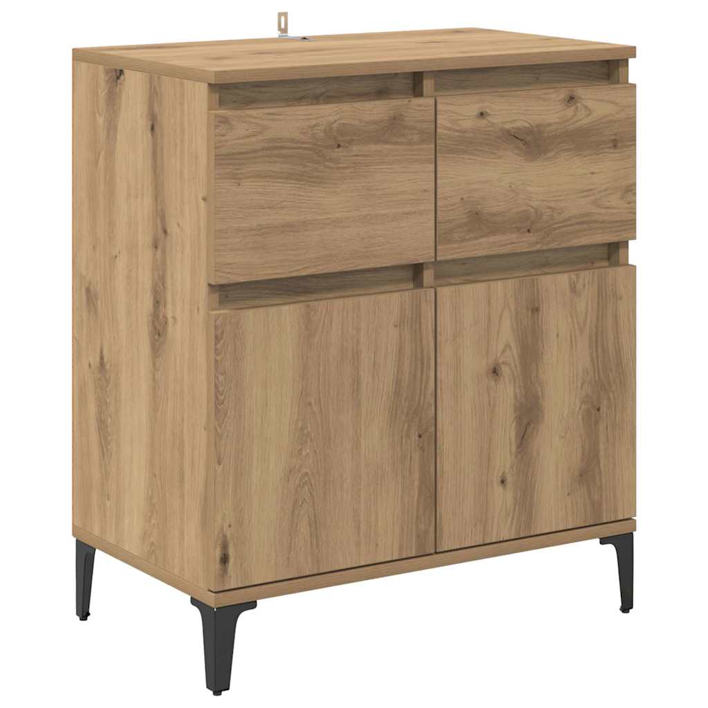 Sideboard Artisan Oak 60 x 35 x 70 cm Engineered Wood and Iron