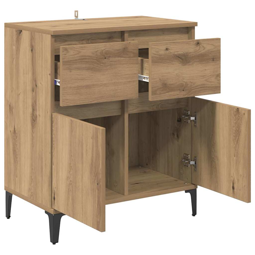Sideboard Artisan Oak 60 x 35 x 70 cm Engineered Wood and Iron