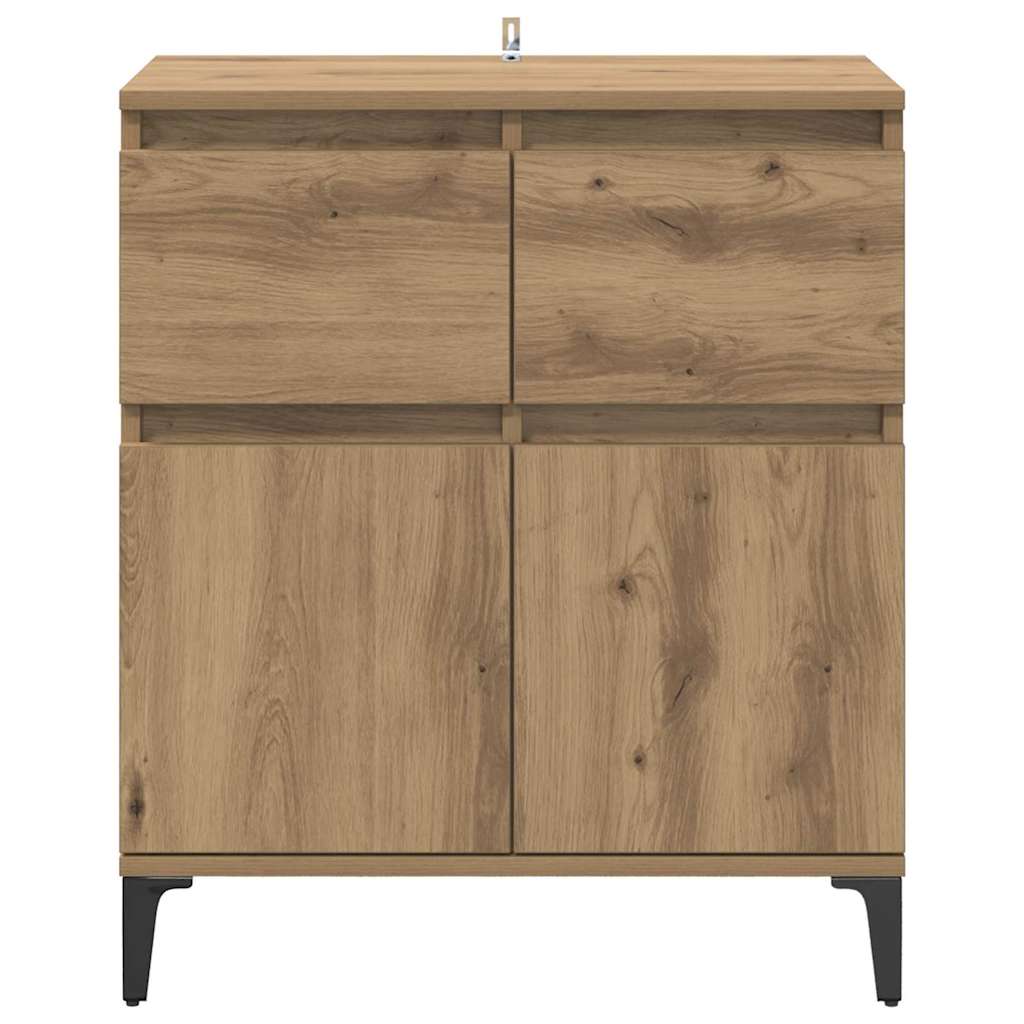 Sideboard Artisan Oak 60 x 35 x 70 cm Engineered Wood and Iron