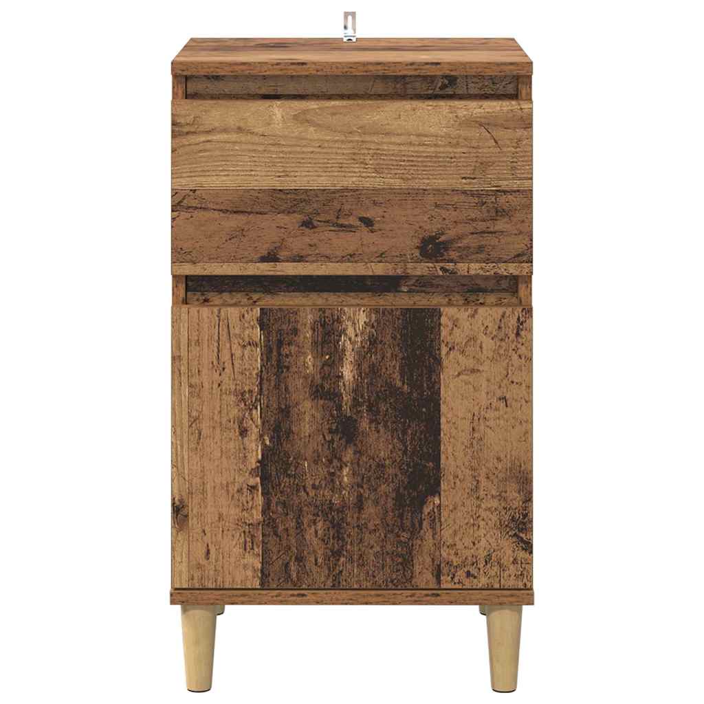 Bedside Cabinet 2 pcs Old Wood 40 x 35 x 70 cm Engineered Wood