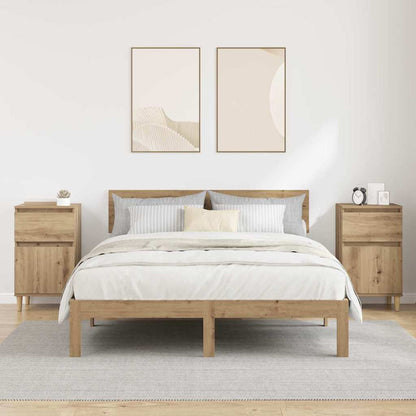 Bedside Cabinet with Drawer 2 pcs Artisan Oak 40 x 35 x 70 cm
