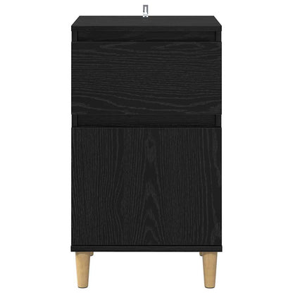 Bedside Cabinet Black Oak 40 x 35 x 70 cm Engineered Wood