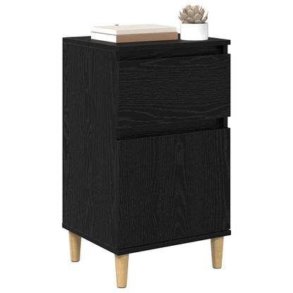 Bedside Cabinet Black Oak 40 x 35 x 70 cm Engineered Wood