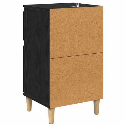Bedside Cabinet 2 pcs Black Oak 40 x 35 x 70 cm Engineered Wood