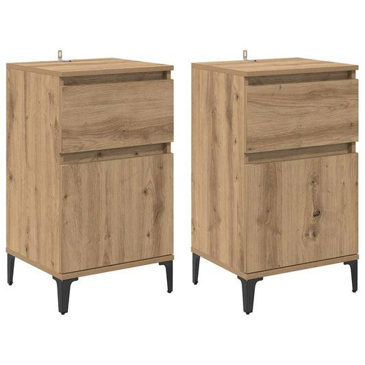Bedside Cabinet 2 pcs Artisan Oak 40 x 35 x 70 cm