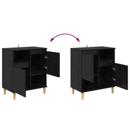 Sideboard Black oak 35 x 60 x 70 cm Engineered wood