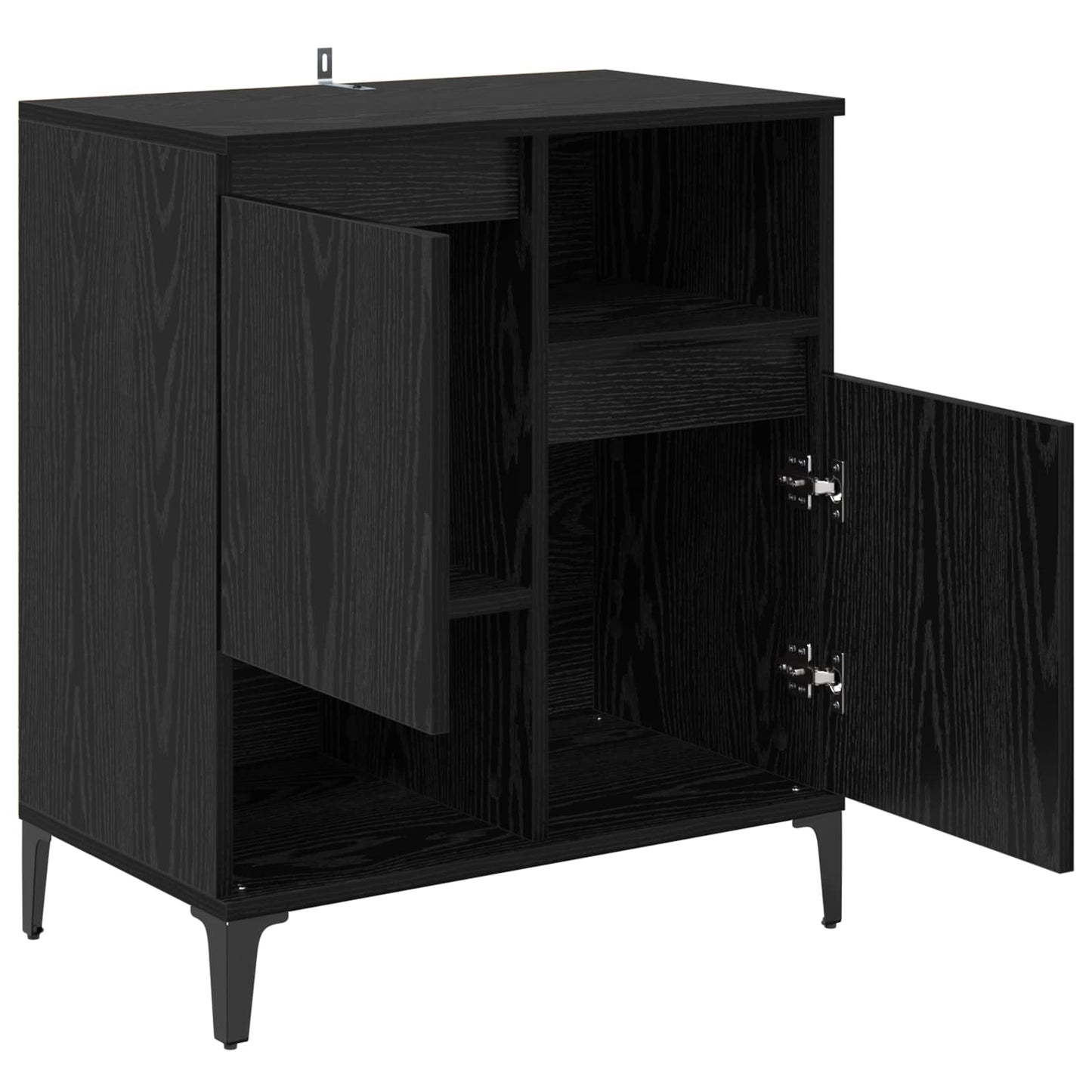 Sideboard Black Oak 60 x 35 x 70 cm Engineered Wood