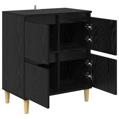 Sideboard Black Oak 60 x 35 x 70 cm Engineered Wood