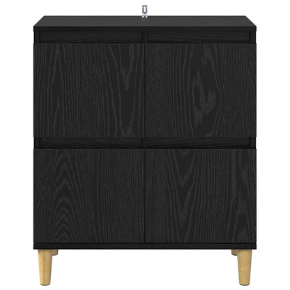 Sideboard Black Oak 60 x 35 x 70 cm Engineered Wood