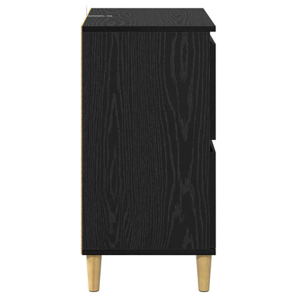 Sideboard Black Oak 60 x 35 x 70 cm Engineered Wood