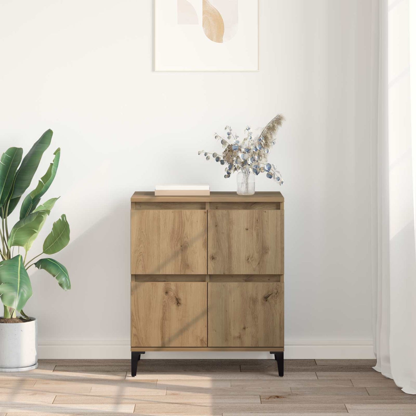 Sideboard Artisan Oak 60 x 35 x 70 cm Engineered Wood and Iron