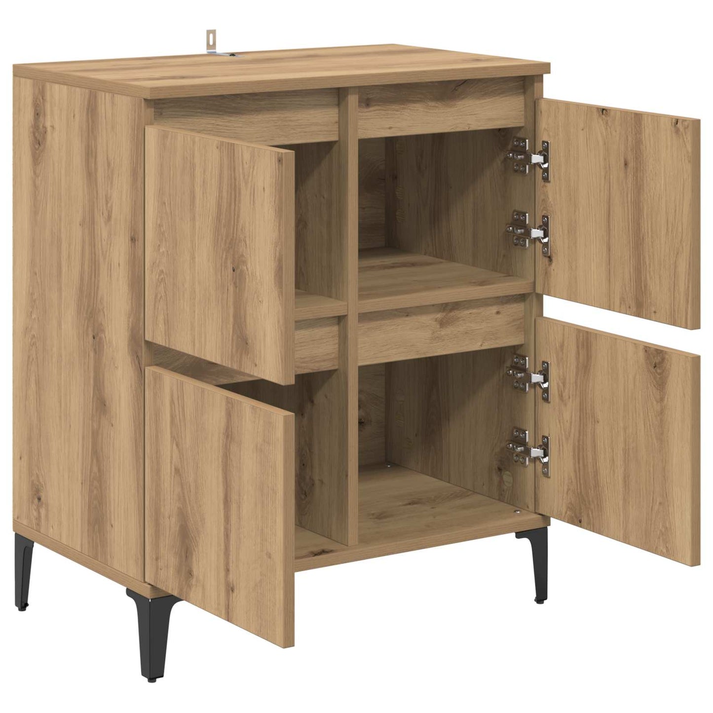 Sideboard Artisan Oak 60 x 35 x 70 cm Engineered Wood and Iron