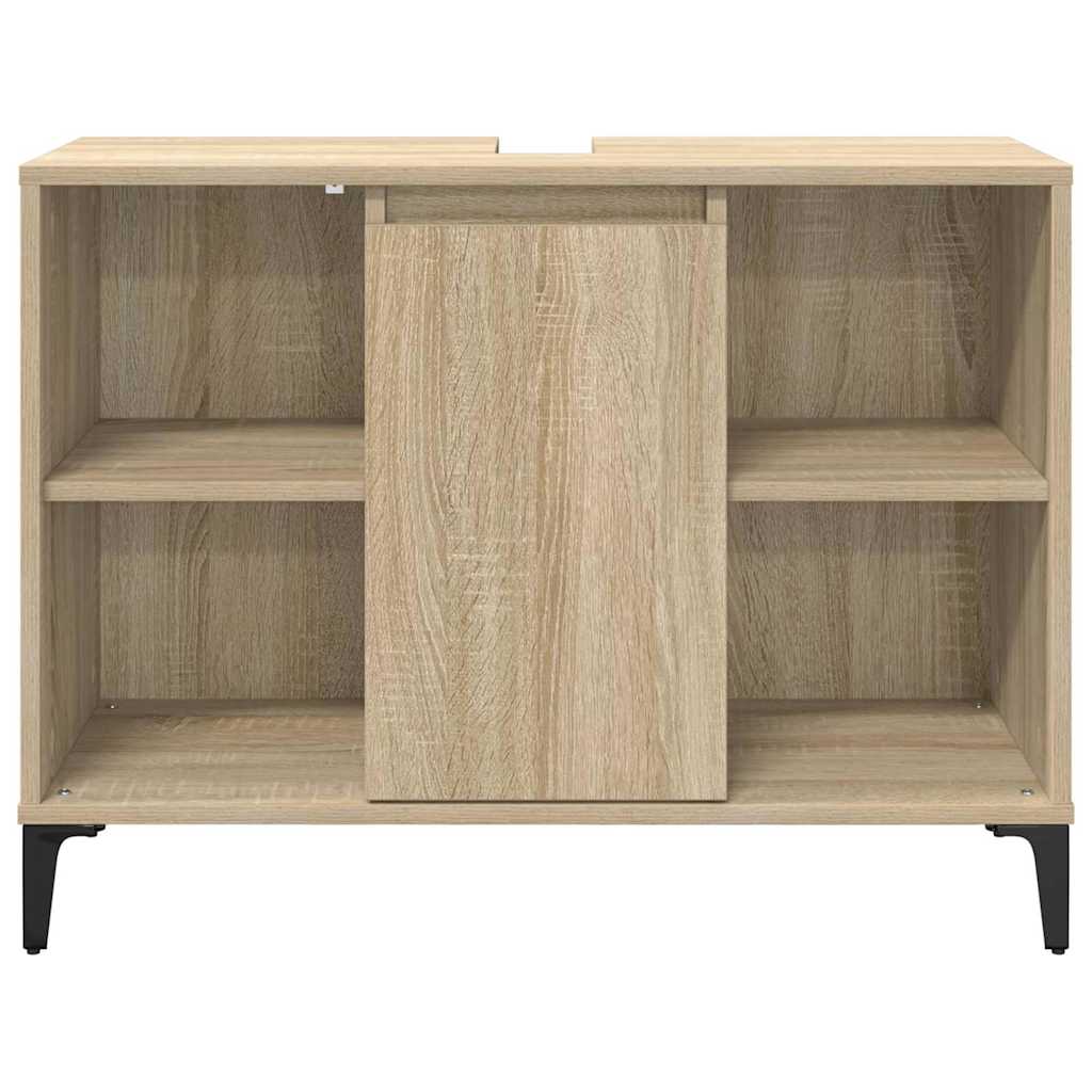 Sink cabinet with Shelf with Storage Sonoma Oak 80 x 33 x 60 cm