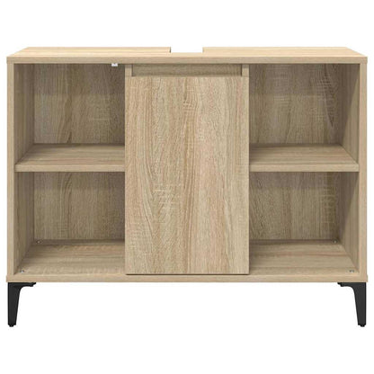 Sink cabinet with Shelf with Storage Sonoma Oak 80 x 33 x 60 cm