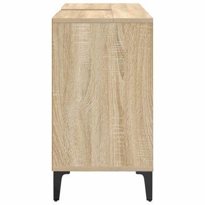 Sink cabinet with Shelf with Storage Sonoma Oak 80 x 33 x 60 cm