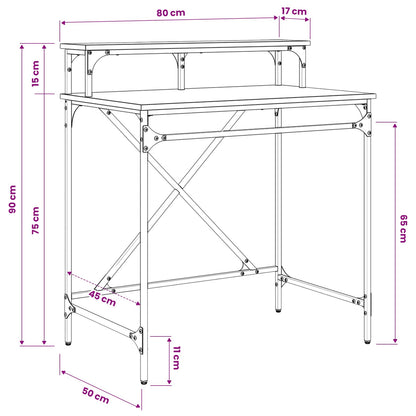 Desk Old Wood 80 x 50 x 90 cm Engineered Wood