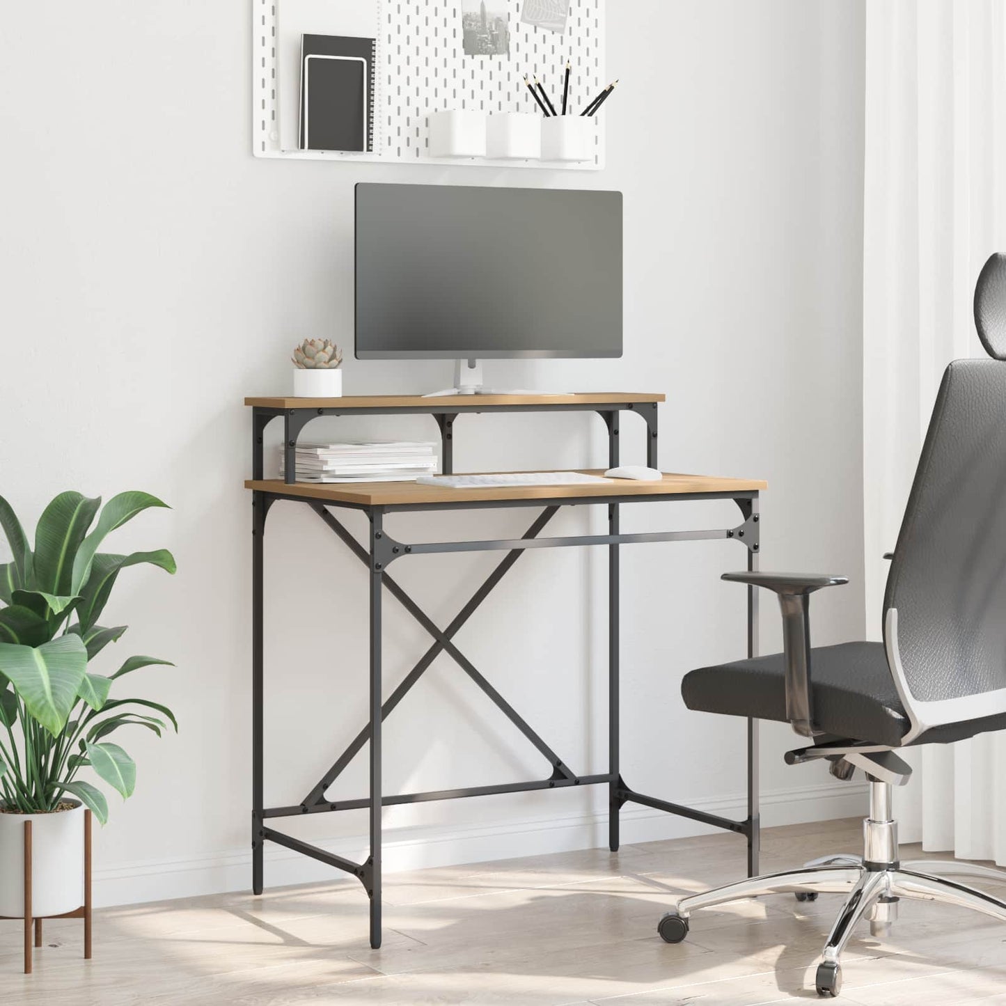 Desk Artisan Oak Engineered Wood 80 x 50 x 90 cm