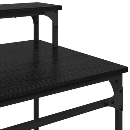 Desk Black Oak Engineered Wood 80 x 50 x 90 cm