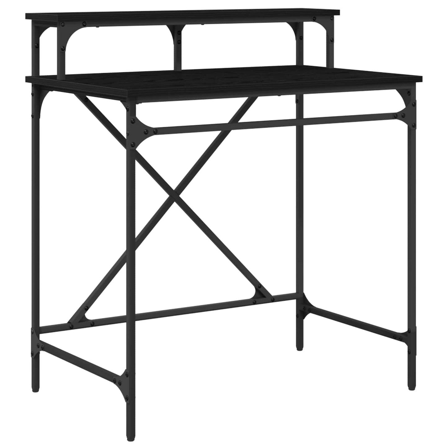 Desk Black Oak Engineered Wood 80 x 50 x 90 cm
